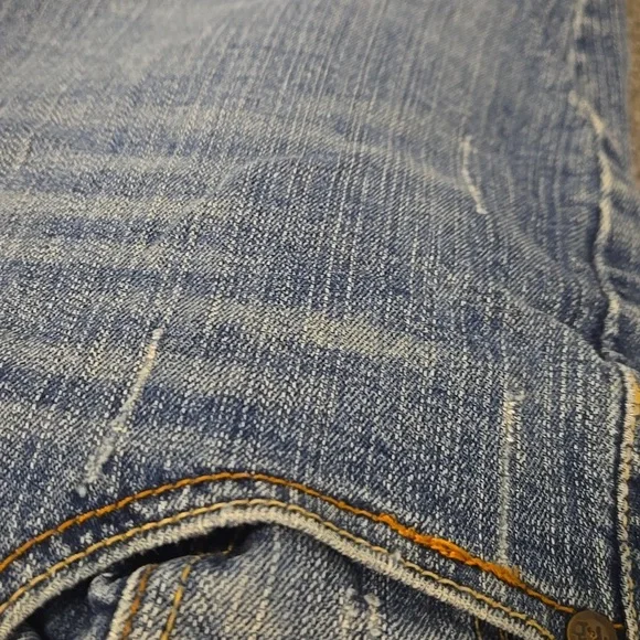 Paris Blues Jeans Womens Size 17 Light Blue Distressed Flare Leg - Picture 9 of 14